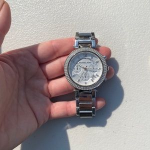 Michael Kors Silver Watch with diamond details